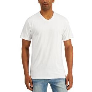 Set of 2 Alfani Men's V-Neck 100 Cotton Undershirt, white  XL